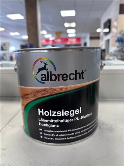 Albrecht Holzsiegel, Gebinde im Regal bei Karsen Baustoff