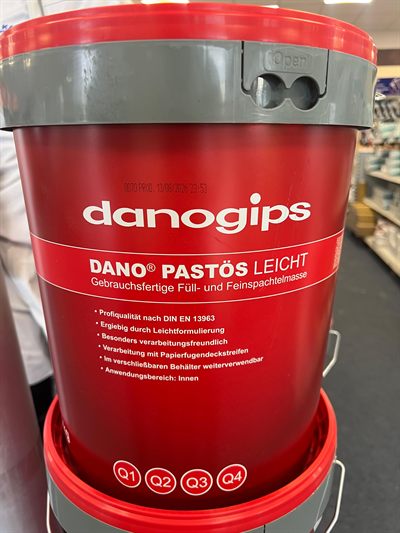 danogips DANO Pastös Leicht, Eimer mit Füll- und Feinspachtelmasse bei Karsen Baustoff